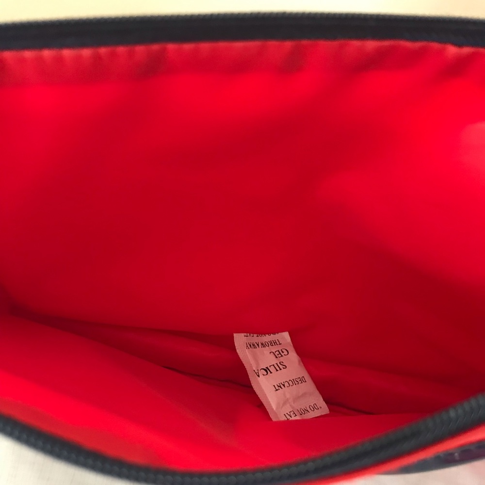 Estée Lauder Cosmetic Bag Red Blue pouch bag - Picture 3 of 3